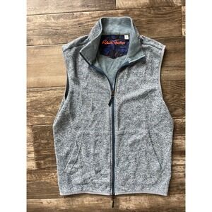 Robert Graham Vest Mens Size Small Full Zip Classic Fit Heather Knit Casual Blue